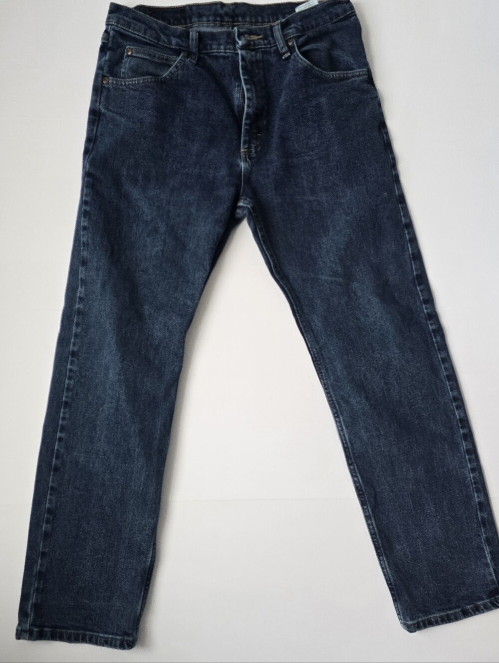 Wrangler Men's Dark Blue Straight Jeans